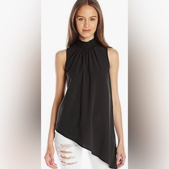 XOXO Juniors Asymmetrical-Hem Mock-Neck Top XL Vintage - Picture 2 of 7